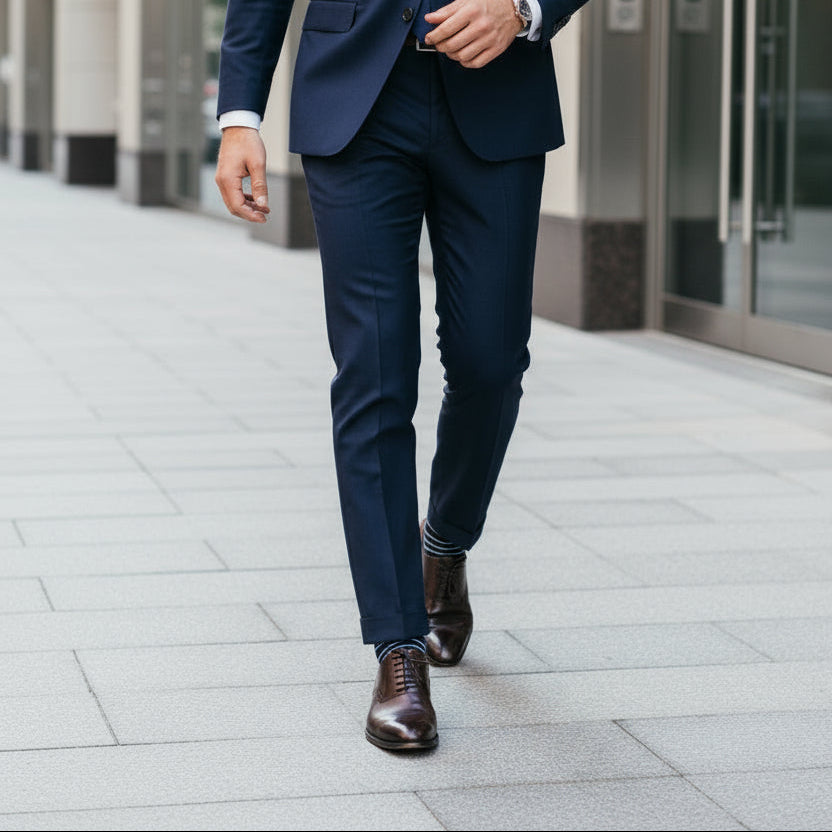 Navy with White Stripe
