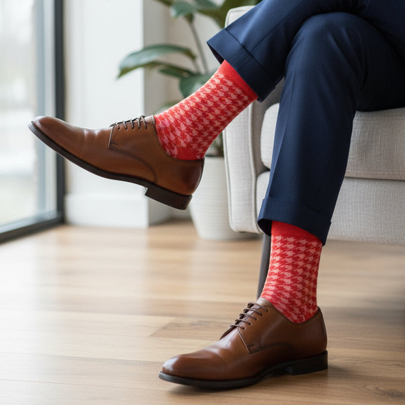 Red Houndstooth