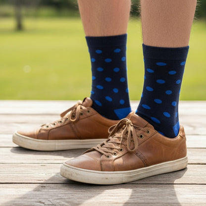 Navy with Blue Spot