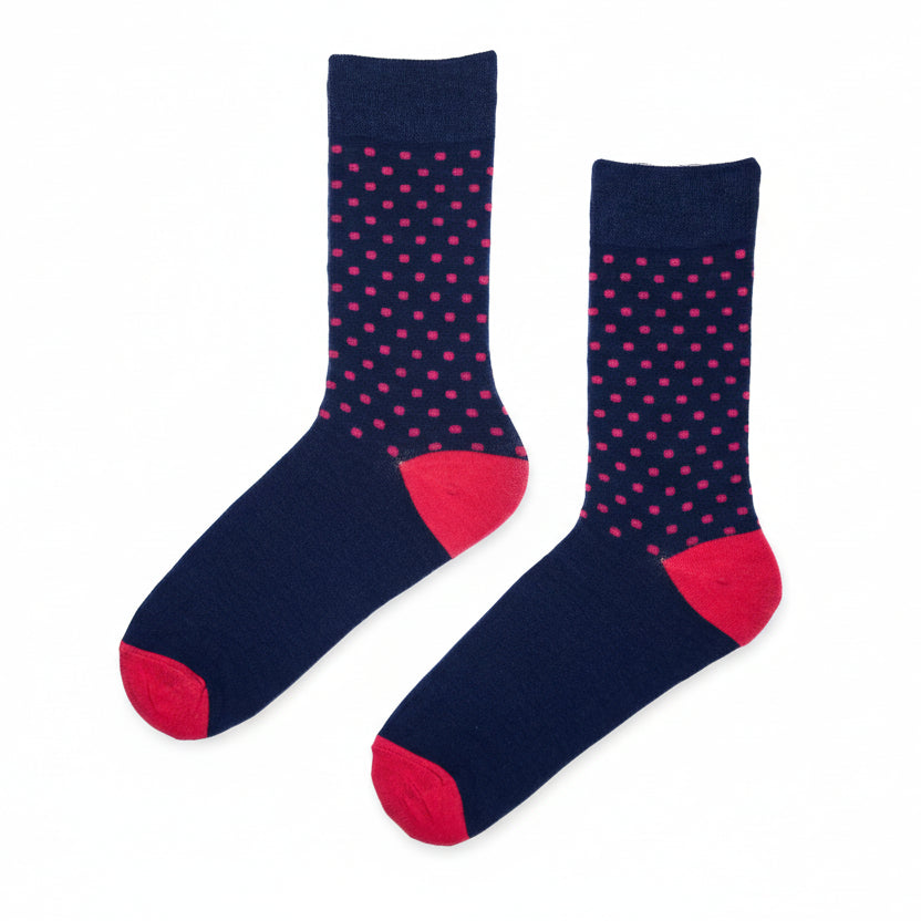 Navy with Small Pink Spot