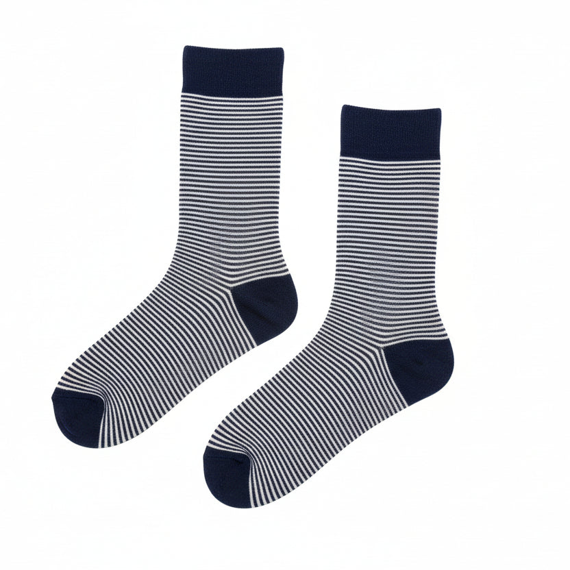 Navy and White Thin Stripe