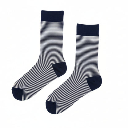 Navy and White Thin Stripe